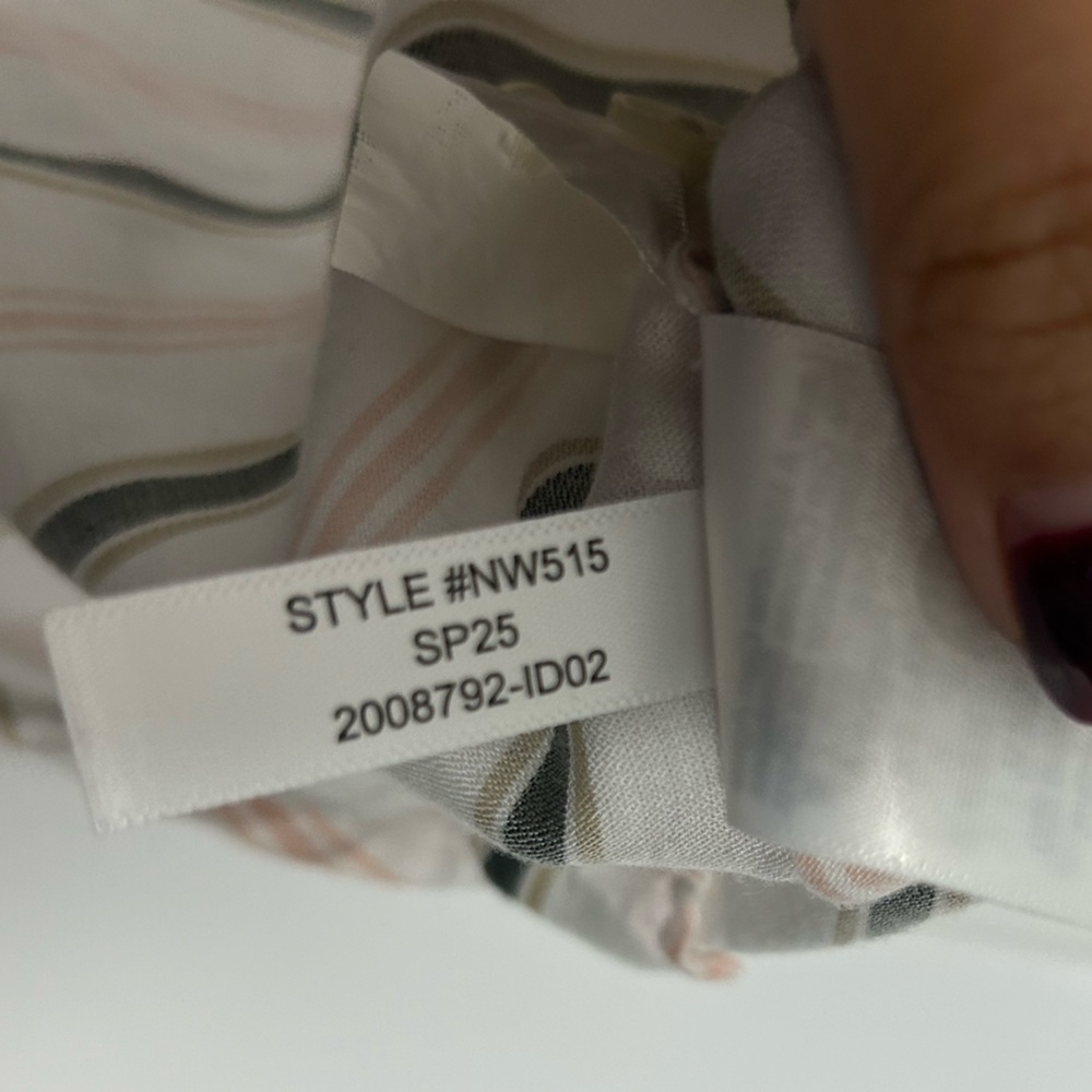 Madewell Women’s Signature Striped Oversize Button-Up Shirt size 12 boho preppy - Picture 13 of 15